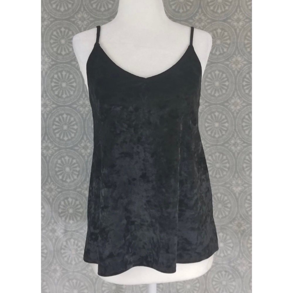Hollister Black Crushed Velvet Tank